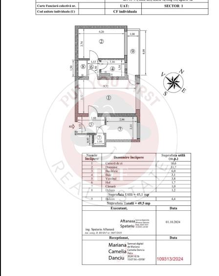 Metrou Bazilescu | 2 camere | 50mp | Semidecomandat | B12375